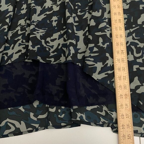 Standards and Practices Chiffon Camo High Low Dress Plus Size 2X Navy Blue - Picture 10 of 11